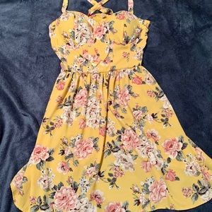 yellow spring/summer dress (xhilaration)